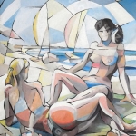 2011 Amiche al mare 100x70cm