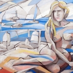 2011 Gita in barca 63x110cm