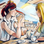 Anno: 2010 Titolo: Ore 17: The in Baracchina Bianca Dimensioni: 60x100